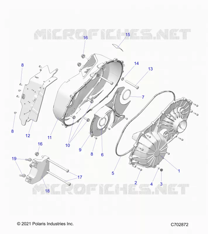 DRIVE TRAIN, CLUTCH COVER ASM.- G24G2W99A/99B (C702872)