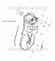 DRIVE TRAIN, GEARCASE COVER ASM. AND DIPSTICK