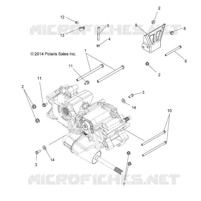 DRIVE TRAIN, MAIN GEARCASE MOUNTING