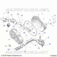 DRIVE TRAIN, CLUTCH COVER AND DUCTING