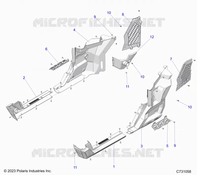 REAR BODYWORK FENDERS AND ROCKERS