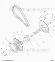 DRIVE TRAIN, SECONDARY CLUTCH/BELT