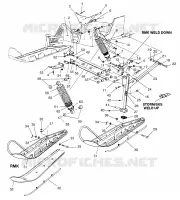 FRONT SUSPENSION AND SKI STORM 0965782, STORM SKS 0965582, EURO STORM E9657 (4931593159B004)