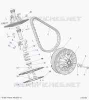 DRIVE TRAIN, SECONDARY CLUTCH