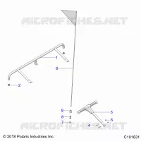 BUMPER, REAR, FLAG, AND PASS HANDLE