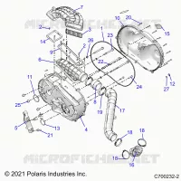 DRIVE TRAIN, CLUTCH COVER AND DUCTING