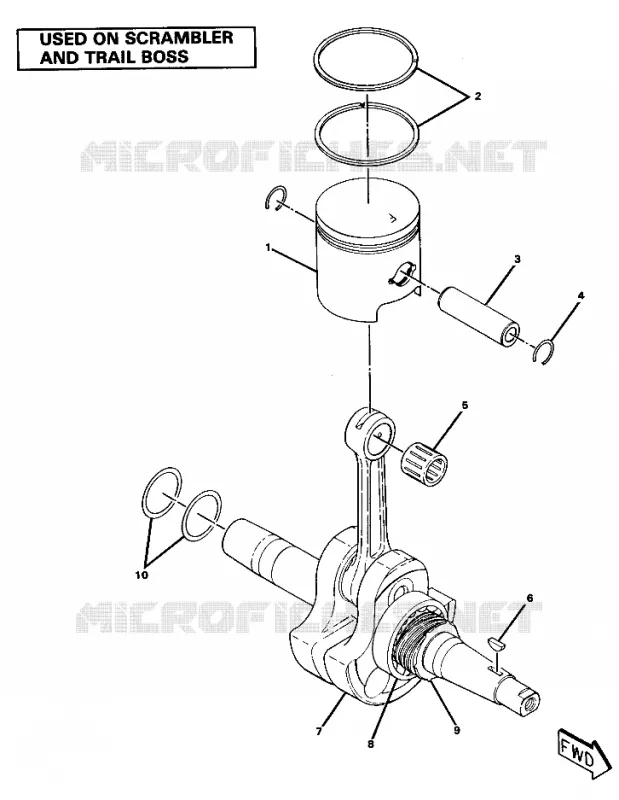 CRANKSHAFT AND PISTON ASSEMBLY (4911701170044A)