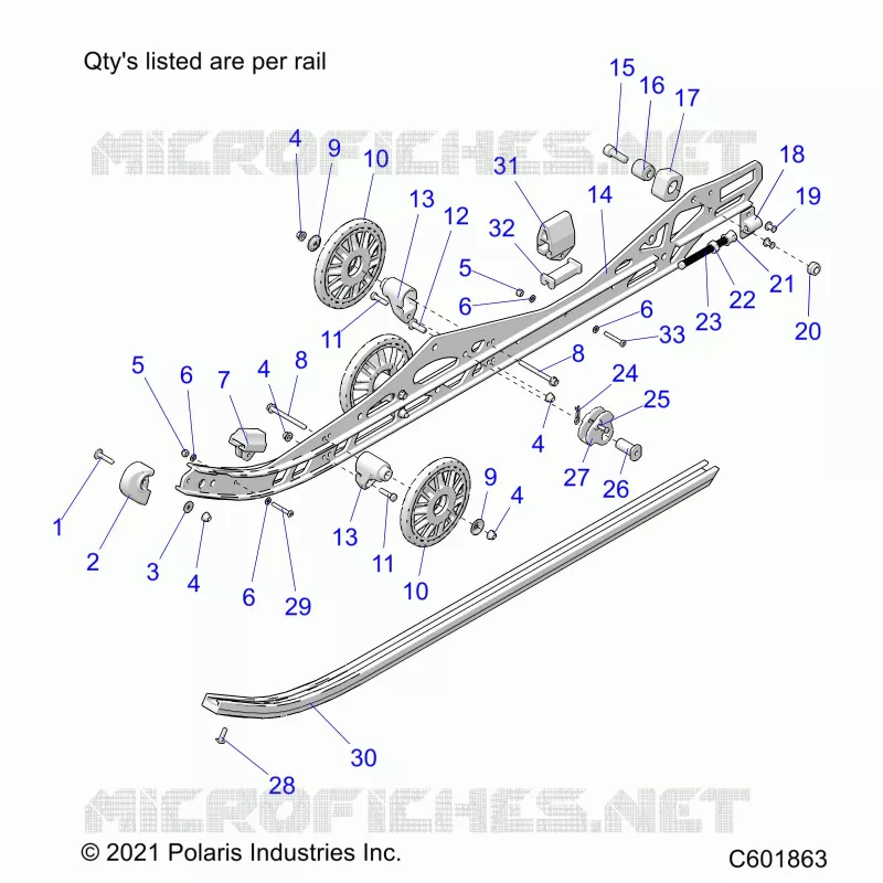 SUSPENSION, RAIL BEAM LH/RH