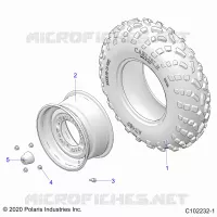 WHEELS, FRONT TIRE