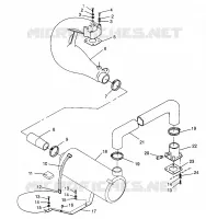 EXHAUST SYSTEM SL 780 B964087 AND INTL. SL 780 I964087 (4935523552B005)