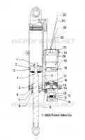 REAR SHOCK TRACK, INTERNAL COMPONENTS (WALKER EVANS/7043097)