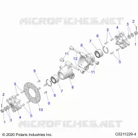 REAR SUSPENSION HUBS, CARRIER AND BRAKE DISC