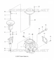ENGINE, CARBURETOR, UPPER