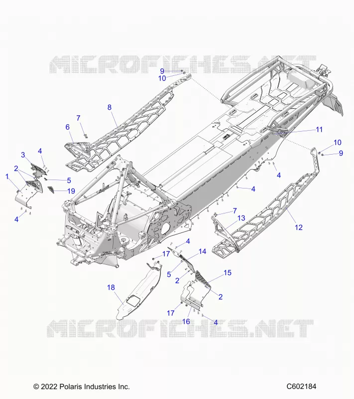 CHASSIS, CLUTCH GUARD, FOOTRESTS, AND RUNNINGBOARDS