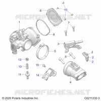 ENGINE, THROTTLE BODY AND FUEL RAIL