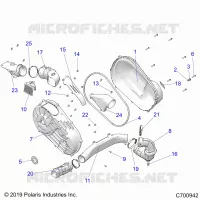 DRIVE TRAIN, CLUTCH COVER AND DUCTING