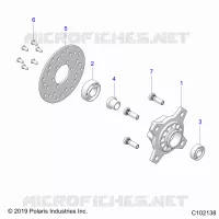 WHEELS, FRONT HUB AND BRAKE DISK