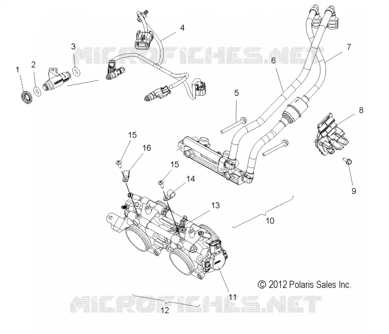 FUEL SYSTEM, RAIL, LINES AND THROTTLE  BODY