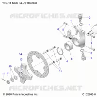 FRONT SUSPENSION HUB, KNUCKLE AND BRAKE DISC