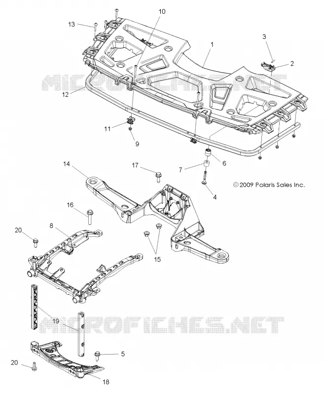 FRONT RACK AND SUPPORTS