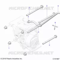 DRIVE TRAIN, REAR GEARCASE, MOUNTING