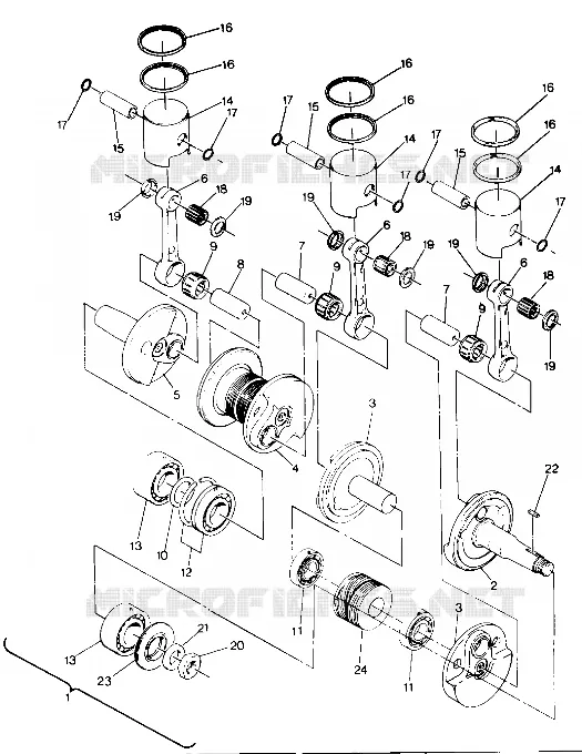 PISTON AND CRANKSHAFT  650 (4915411541039A)