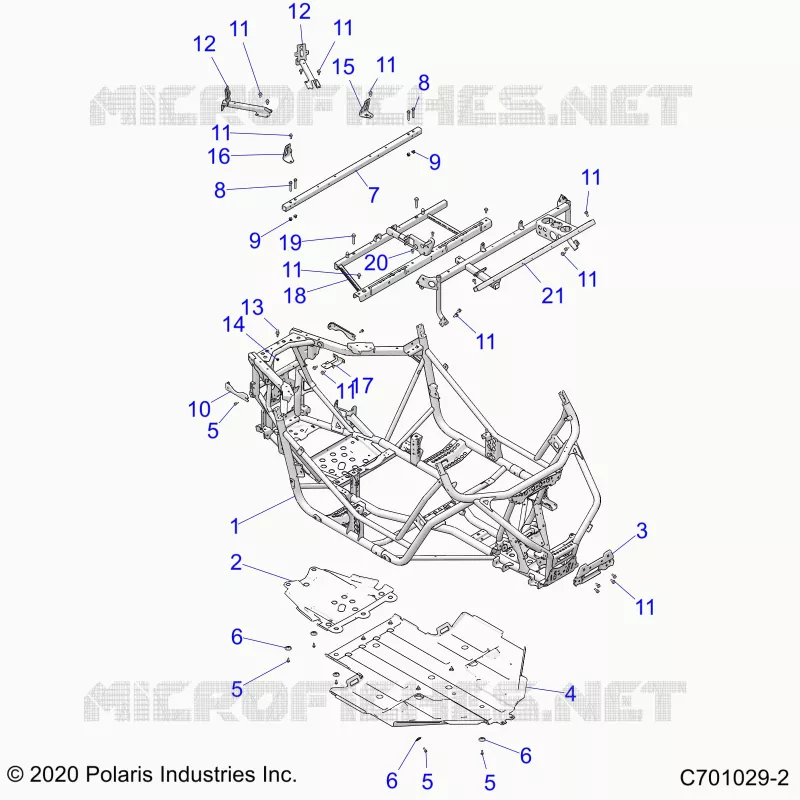 CHASSIS, MAIN FRAME AND SKID PLATE