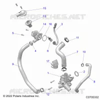ENGINE, WATERPUMP AND BYPASS