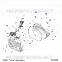 DRIVE TRAIN, CLUTCH COVER AND DUCTING