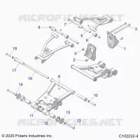 REAR SUSPENSION CONTROL ARM, MOUNTING