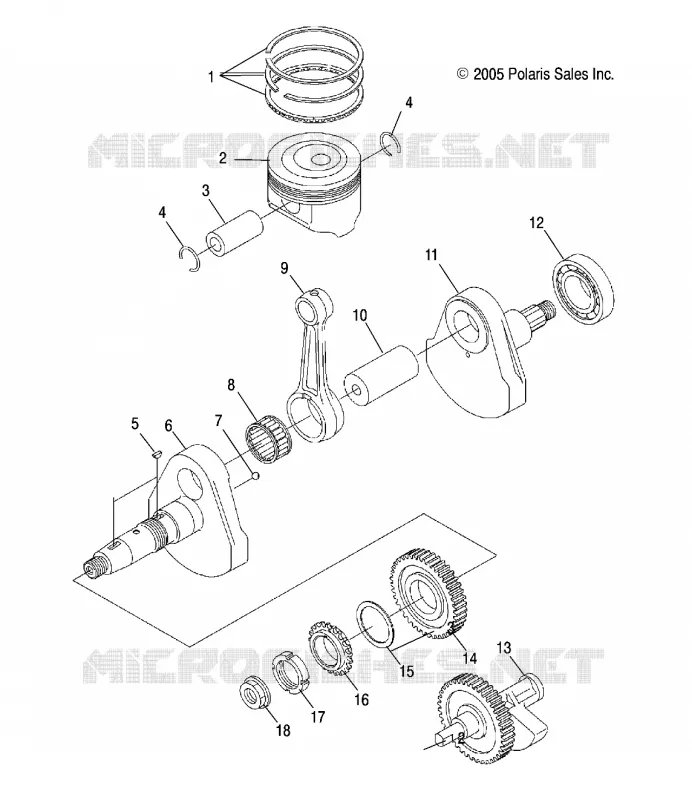 CRANKSHAFT AND PISTON