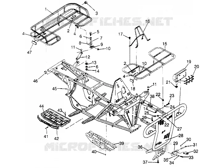 BUMPER / RACKS MOUNTING SPORTSMAN 4X4 W948040 (4926842684A007)