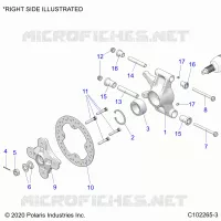 REAR SUSPENSION HUBS, CARRIER AND BRAKE DISC