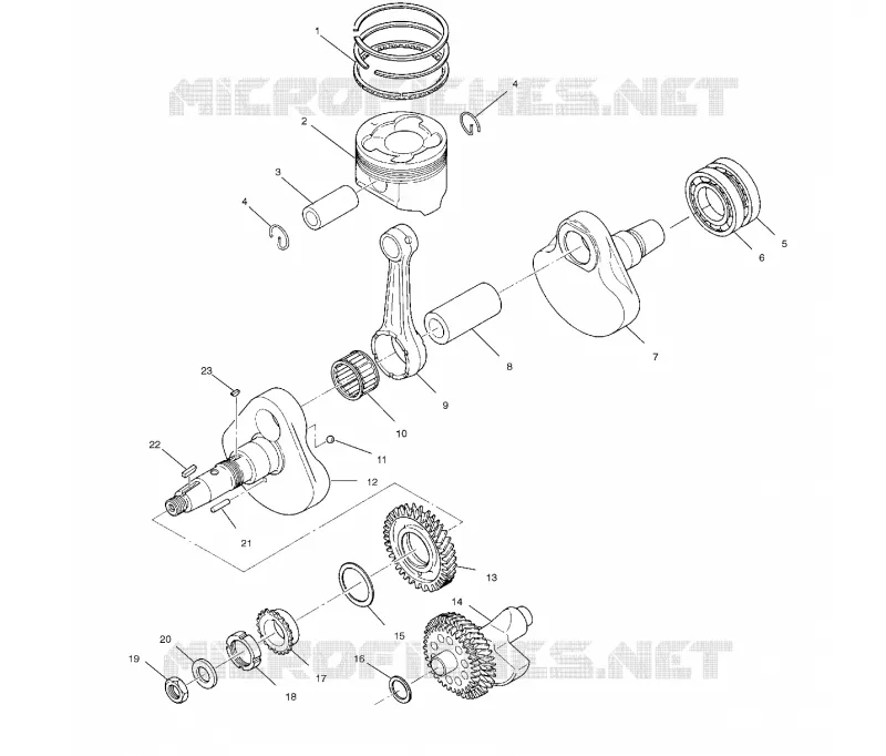 CRANKSHAFT AND PISTON