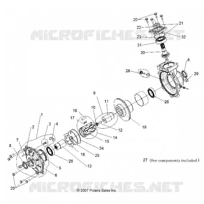 DRIVE TRAIN, FRONT GEARCASE INTERNALS