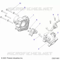 ENGINE, THROTTLE BODY AND FUEL RAIL