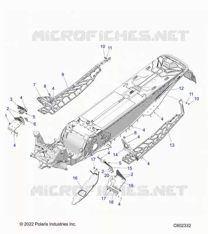 CHASSIS, CLUTCH GUARD, FOOTRESTS, AND RUNNINGBOARDS