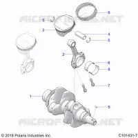 ENGINE, CRANKSHAFT AND PISTON