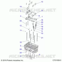 ENGINE, CYLINDER HEAD AND VALVES
