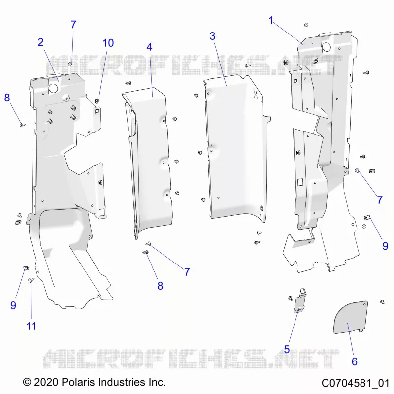 REAR BODYWORK CLOSEOFF, SIDE PANELS