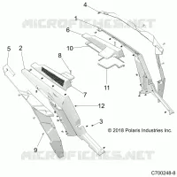 REAR BODYWORK FENDERS AND BEZELS- Z23NAE99PR (C700248-8)