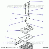 ENGINE, THROTTLE BODY AND VALVE COVER