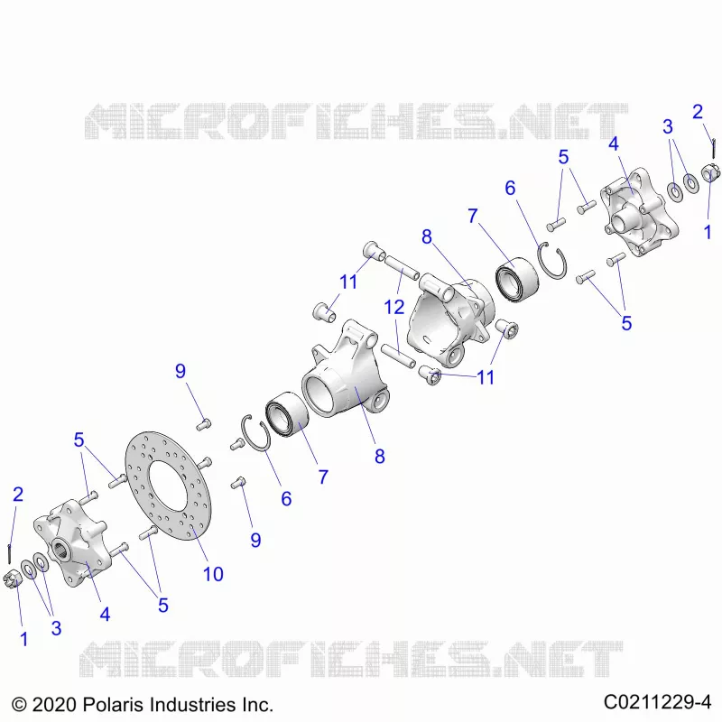 REAR SUSPENSION HUBS, CARRIER AND BRAKE DISC