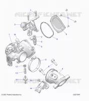 ENGINE, THROTTLE BODY AND FUEL RAIL