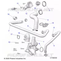 ENGINE, WATERPUMP AND BYPASS