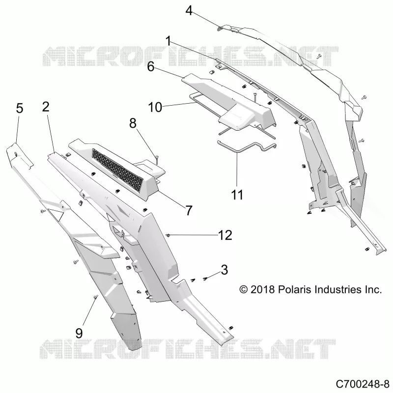 REAR BODYWORK FENDERS AND BEZELS- Z21NAM99AG (C700248-8)