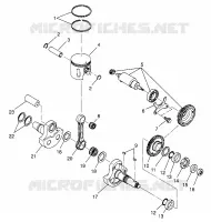 CRANKSHAFT AND PISTON (400) XPRESS 400 W969540 (4935923592D013)