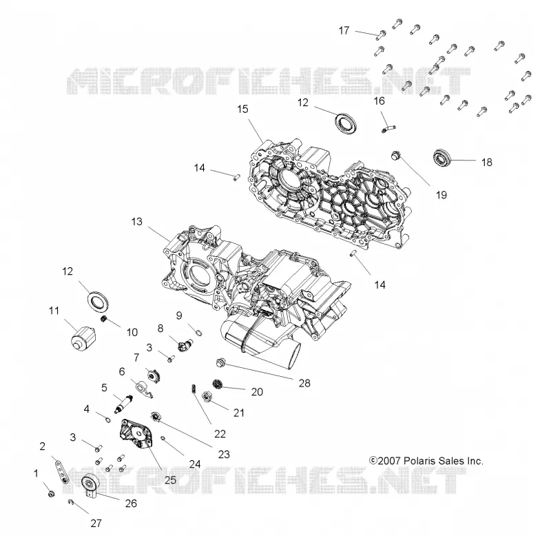 DRIVE TRAIN, MAIN GEARCASE