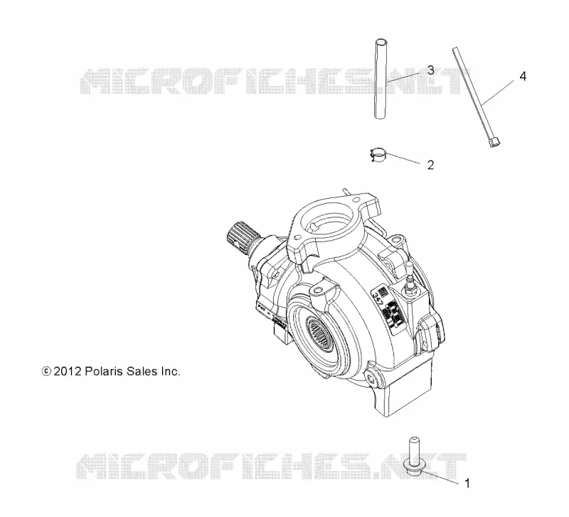 DRIVE TRAIN, GEARCASE MOUNTING, FRONT