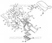 REAR CAB   SEAT XPRESS 300 W97CA28C AND  XPRESS 400L W97CA38C (4939603960A007)